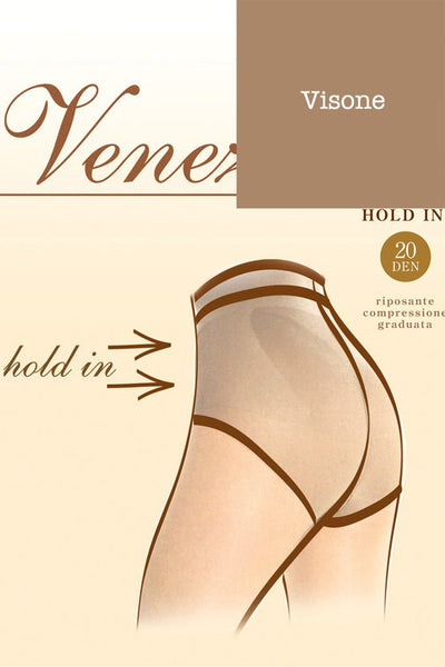 Veneziana Hold In 20 Abdomen Shaping Pantyhose enhance your look with elegant shaping and comfort for fashionable women.