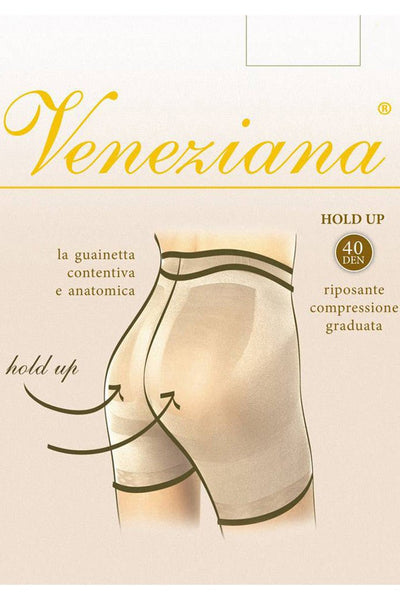 Veneziana Hold Up 40 Back Lift Up Shaping Pantyhose designed for a flattering fit and stylish look for women.
