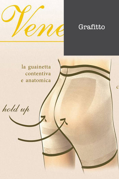 Veneziana Hold Up 40 Back Lift Up Shaping Pantyhose offers stylish support and shaping for a flawless look.
