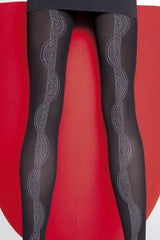 Hortensia Patterned Tights - Spike Angel