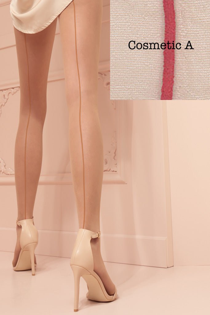 Trasparenze Jessy 20 Den Back Seamed Pantyhose feature sheer elegance with stylish back seams, perfect for any outfit.