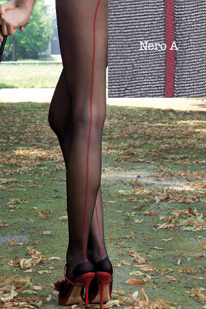 Trasparenze Jessy 20 Den Back Seamed Pantyhose feature sheer fabric and a stylish back seam for a chic look.