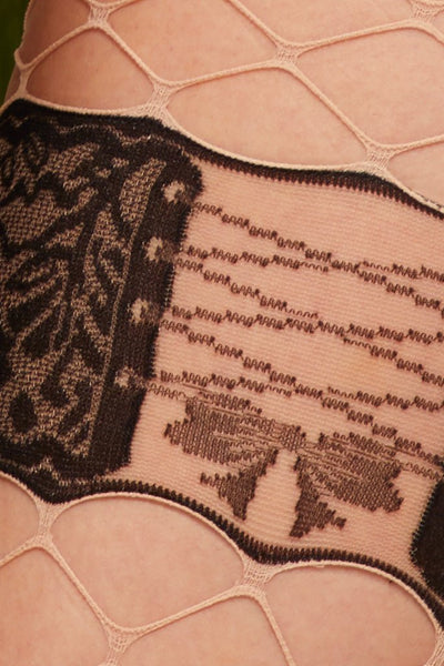 Stylish Jujube Fashion Fishnet Tights by Trasparenze with unique design and seductive waistband for a chic look.