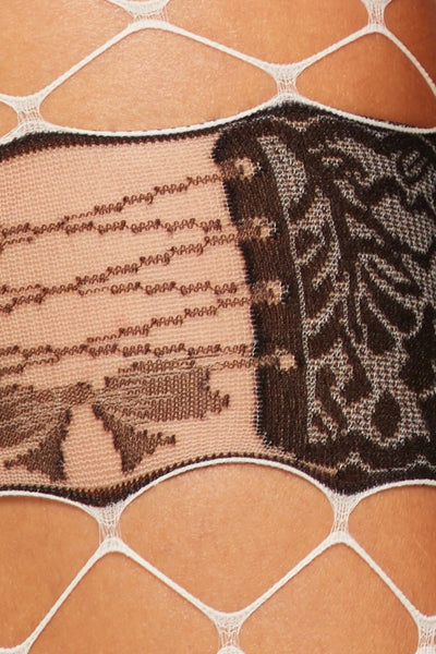 Stylish Trasparenze Jujube Fashion Fishnet Tights featuring a unique design and seductive waistband for a chic look.