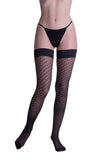 Laughter Soft Microfiber Perforated Fashion Thigh High - Spike Angel