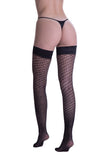 Laughter Soft Microfiber Perforated Fashion Thigh High - Spike Angel