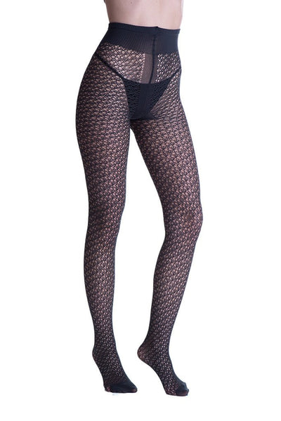 Stylish Laughter Soft Microfiber Perforated Fashion Tights, perfect for warmth and fashion during colder months.