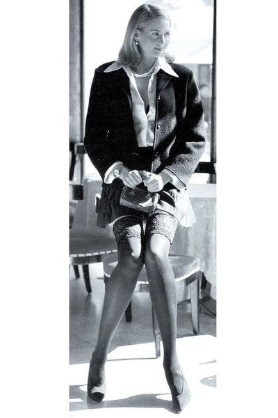 Lucretia 70 Den Lace Top Thigh Highs - Spike Angel