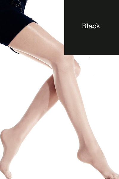 Luxor 40 half Sheer Silky Glossy Pantyhose showcase a smooth, glossy finish perfect for elegant styling.