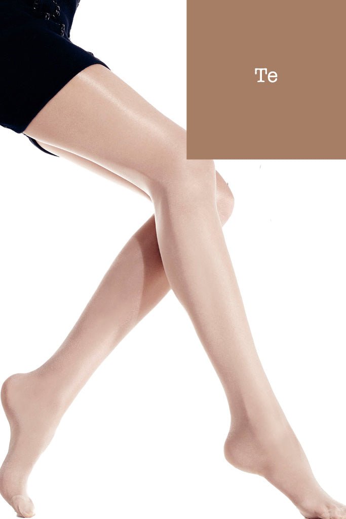 Luxor 40 half Sheer Silky Glossy Pantyhose showcasing a smooth, glossy finish and luxurious comfort with LYCRA® fiber.