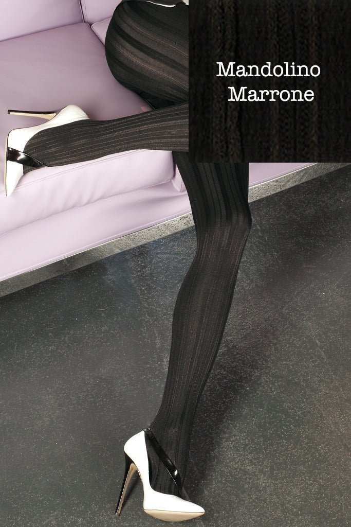Stylish Trasparenze Mandolino Design Tights featuring a chic textured pattern, perfect for fashionable outfits.