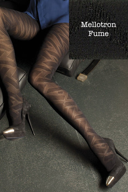 Stylish Trasparenze Mellotron 80 Den Fashion Tights featuring a chic pattern, perfect for elevating your outfit.