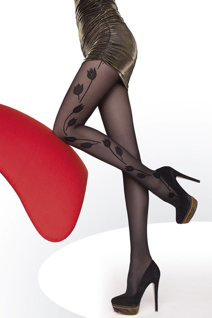 Naomi Patterned Tights - Spike Angel
