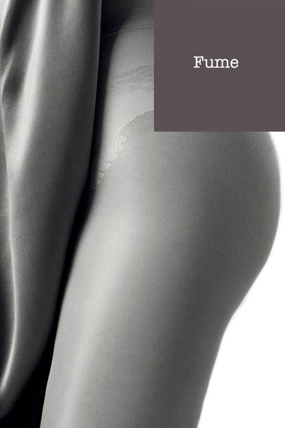 Nude Derm 40 Half-Sheer to Waist Shaping Pantyhose featuring soft, cosmetic MERYL® yarns for a smooth silhouette.