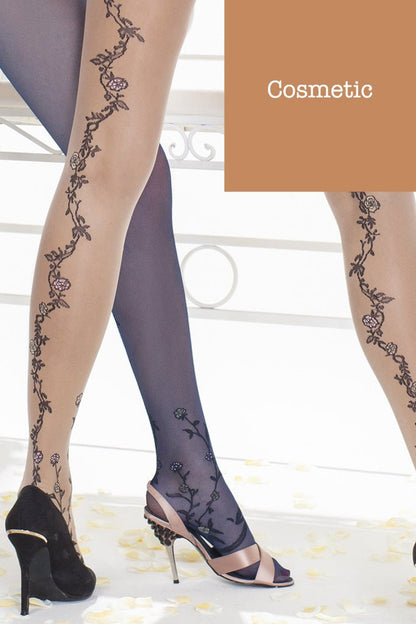 Lively Paradise Fashion Pantyhose with floral vine design, perfect for adding allure to any outfit. Shop now!