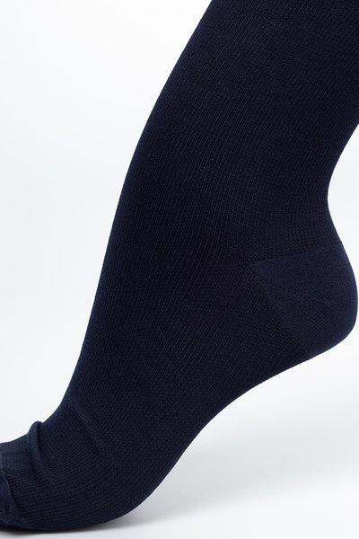 Repomen Cotton Compression Socks 14-18 mmHg 18-24 hPa in navy blue with anatomic heel for active men by Ibici