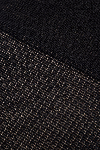 Close-up texture detail of black Repomen Cotton Compression Socks 14-18 mmHg 18-24 hPa by Ibici for men’s active use.