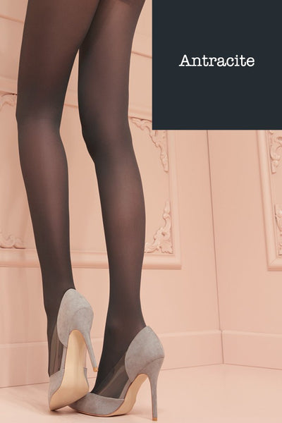 Trasparenze Sabina 40 Den Silky G-String Effect Pantyhose feature a soft, semi-opaque design with a thong back.