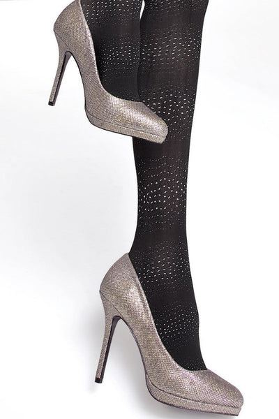 Elevate your style with Fiore Sagari Patterned Tights, perfect for fashionistas and short skirts.