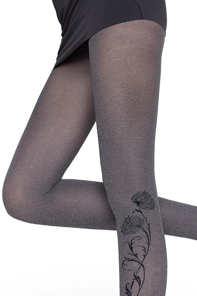 Stylish Fiore Samira Melange Tights feature a unique pattern, perfect for fall with their 40 denier microfiber design.