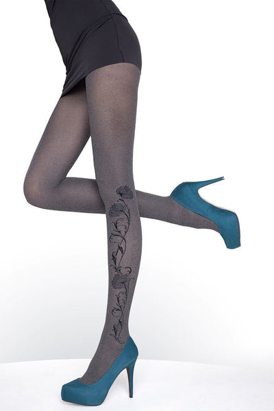 Elevate your style with Fiore Samira Melange Tights, perfect for fall and featuring a chic floral design.
