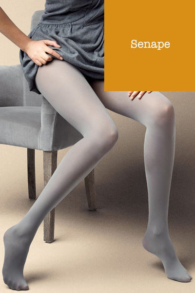 Satin 40 Den Opaque Microfiber Tights in 12 Colors offer stylish comfort for any occasion, perfect for fashionable women.