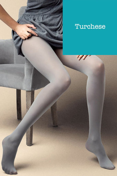 Satin 40 Den Opaque Microfiber Tights in 12 Colors Collection