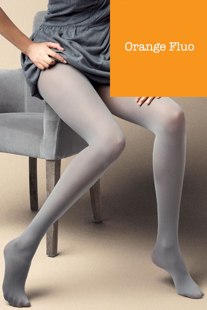 4 PAIRS WOMAN OPAQUE TIGHTS | MICROFIBER PANTYHOSE WITH NUDE BRIEF AREA |  BLACK | 50 DEN | MADE IN ITALY (L/XL, Black)