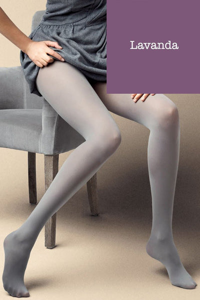 Lavanda Satin 40 Den Opaque Microfiber Tights in 27 Colors, perfect for stylish outfits from Veneziana.