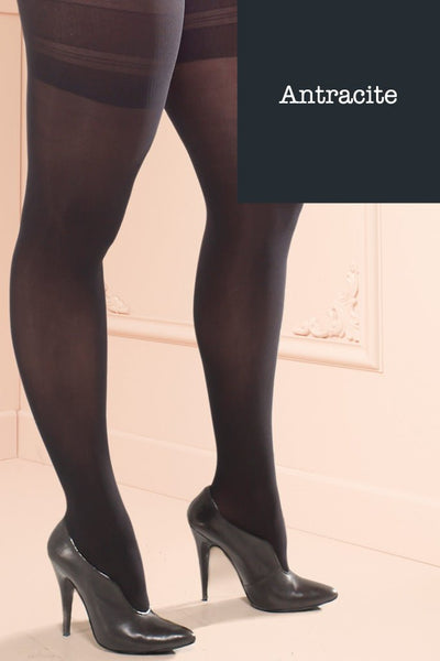 Sibilla 40 Den Plus Size Tights by Trasparenze offer stylish comfort with innovative yarn technology for a perfect fit.