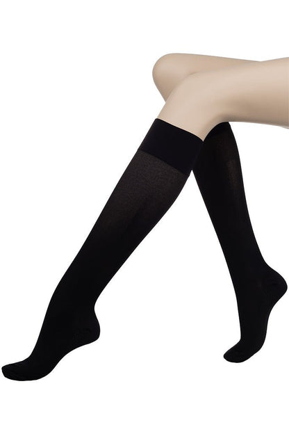 Ibici Skywalk Light Compression Socks 11-14 mmHg 15-19 hPa in black, unisex for travel, fitness, and medical use.