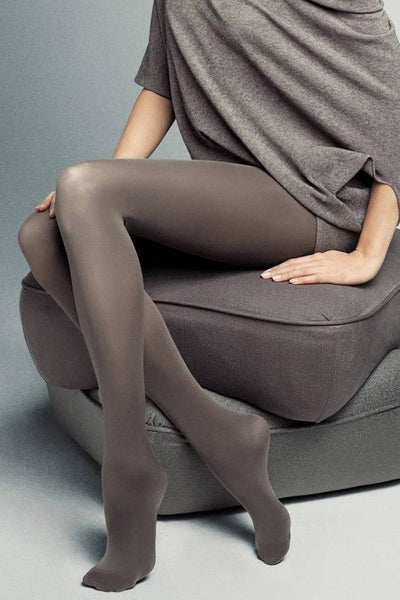 Soft Acrylico 100 Opaque Acrylic Tights by Veneziana in taupe, showcasing a smooth, elegant finish for stylish outfits.
