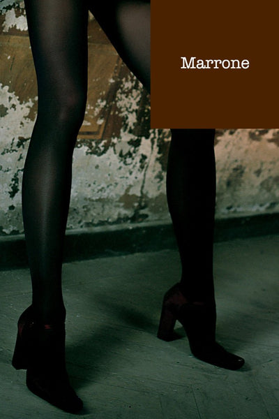 Sophie 70 Den Semi-Opaque Color Tights (A to O) in Marrone shade, soft and dense for warmth by Trasparenze.