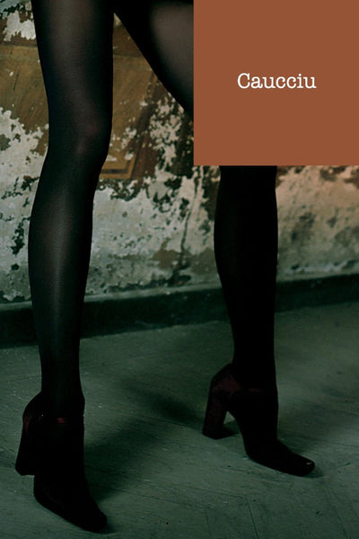 Sophie 70 Den Semi-Opaque Color Tights (A to O) by Trasparenze in Caucciu shade with silk-soft, dense fabric and opaque feel.