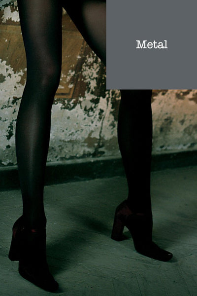 Sophie 70 Den Semi-Opaque Color Tights (A to O) in metal black shade by Trasparenze, soft and warm for chilly weather.